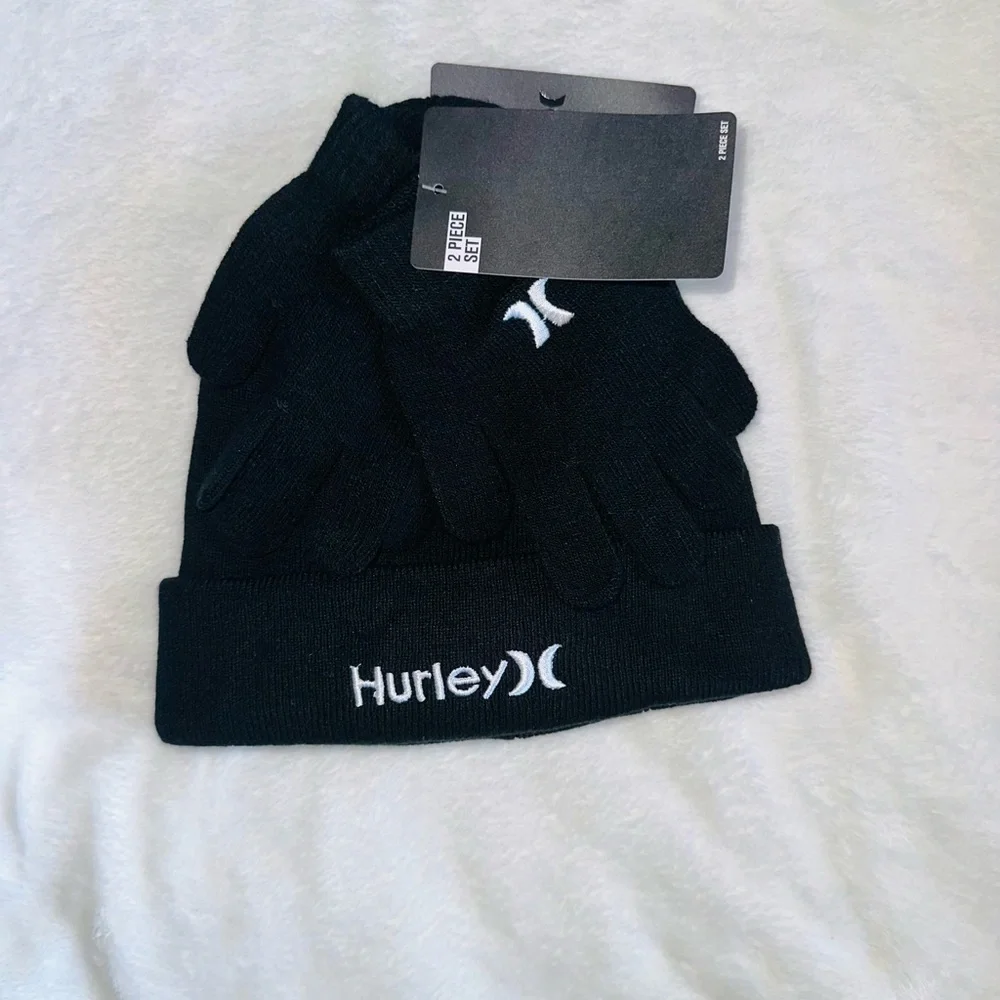 New Boys Hurley Beanie & Glove Set